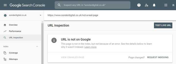 Google Search Console - Failed Indexing Pages with Google
