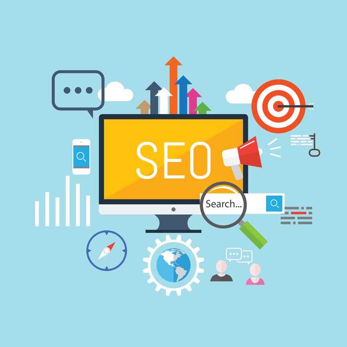 Illustration of the different aspects of SEO