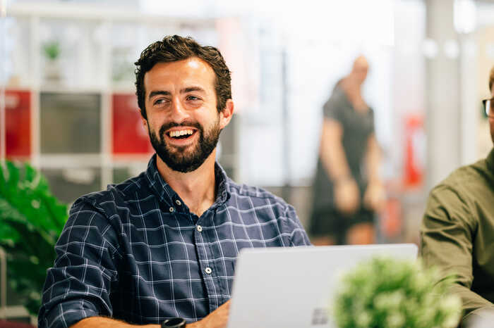 Rob Fellingham in the office